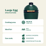 Large Big Green Egg in a Nest with Acacia Mates Package