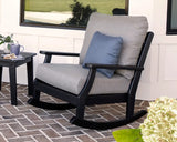 Braxton Deep Seating Rocking Chair - Black / Grey Mist