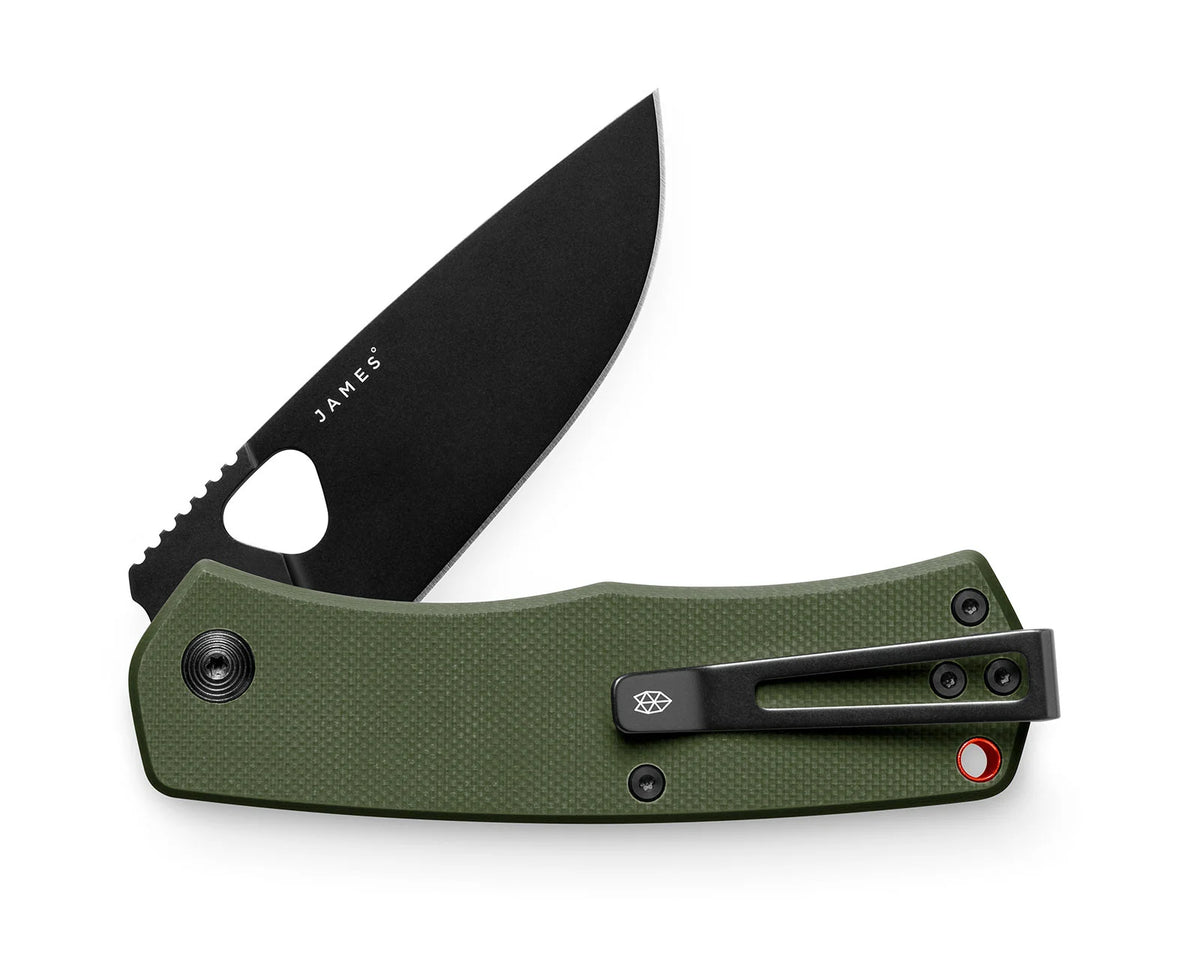 The James Brand - The Folsom OD Green / Orange / Black / G10 / Straight