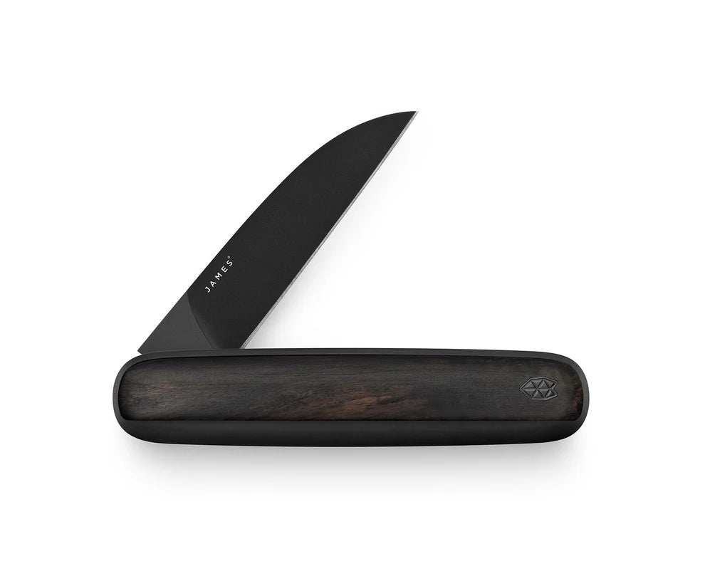 The James Brand - The Pike Ebony / Black / Wood / Straight